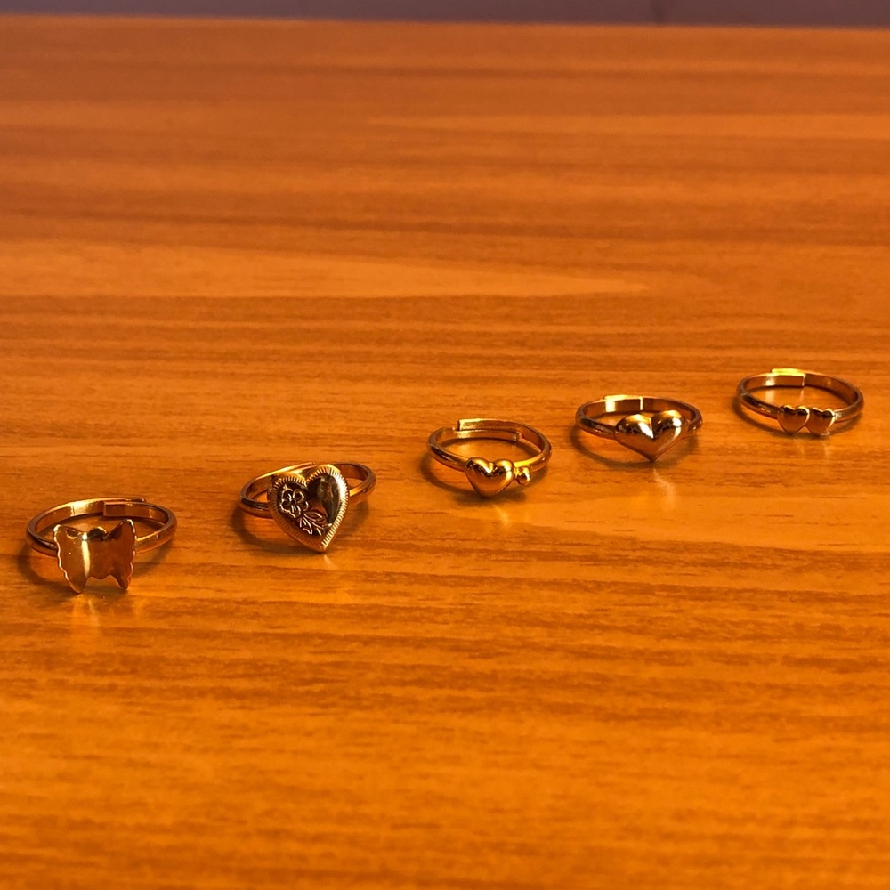 Bundle! Gold Tone Adjustable Rings - Picture 2 of 3